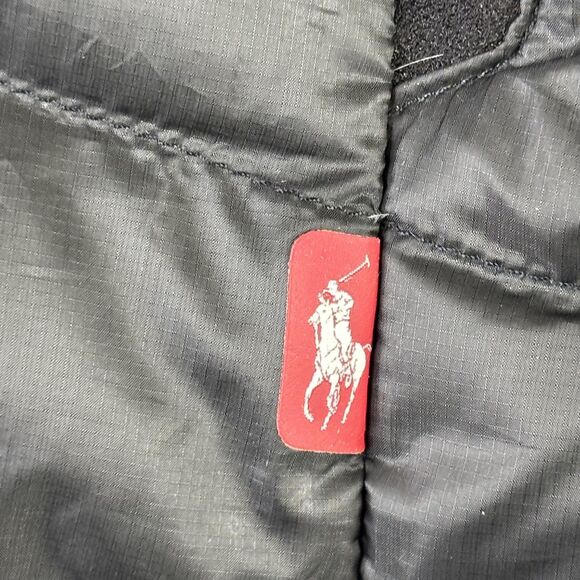 Polo Sport Ralph Lauren Vest Mens Medium Black 750 Down Puffer Zip Pockets Warm - Picture 3 of 16